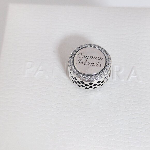 Pandora Cayman Islands Flag Exclusive Bead Charm Sterling Silver with box - Picture 3 of 10